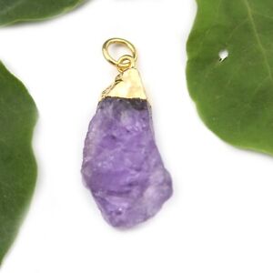 Royal Royal Amethyst Minimalist Gold Electroplated Pendants Gift For Her