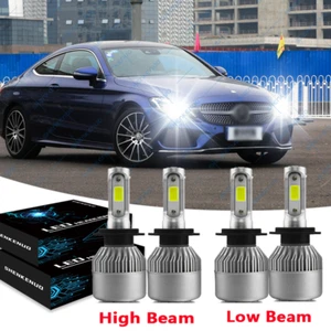Kit de faros LED alto/bajo 6000 k bombillas blancas para Mercedes-Benz C300 2008-2017 4x H7 - Imagen 1 de 11