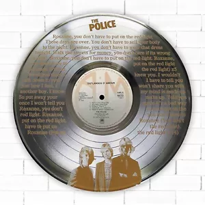 Police Roxanne laser etched silver LP record wallart M4 - Picture 1 of 4