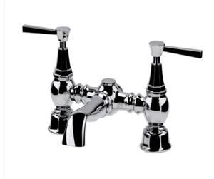 Heritage Glastonbury Bath Mixer Tap / Filler - Chrome - Frontline LMTH003BLSS - Picture 1 of 9