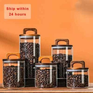 Glass Storage Jar Air Tight Canister Kitchen Food Containers + FREE SHIPPING! - Picture 1 of 7