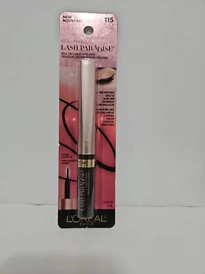 L'Oreal Voluminous Lash Paradise Felt Tip Liquid Eyeliner NEW (115 Black) SEALED - Image 1 of 2