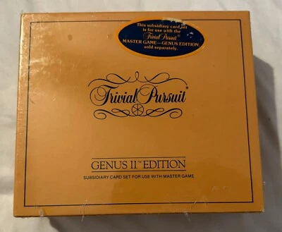 Vintage 1984 Trivial Pursuit Genus II Edition Subsidiary Card Set NEW SEALED - Image 1 of 4