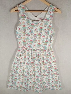 Abito Cath Kidston London UK 8 S donna villaggio inglese stampa campagna cotone - Foto 1 di 17