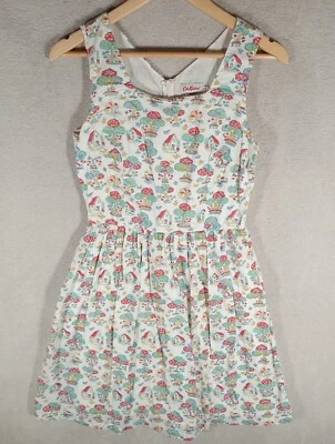 Cath Kidston London Dress Womens English Country Cottage/House Print Cotton UK 8 - Image 1 of 4