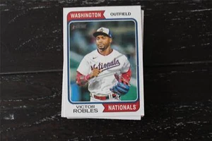 VICTOR ROBLES 2024 TOPPS HERITAGE WASHINGTON NATIONALS AUTOGRAPHED CARD TOUGH - Picture 1 of 1