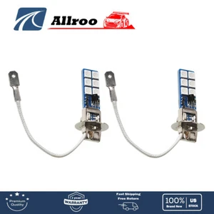 2*H3 5050 RGB 12SMD LED Multi Color Car Headlight Fog Bulb Lamp Remote Control - Picture 1 of 10