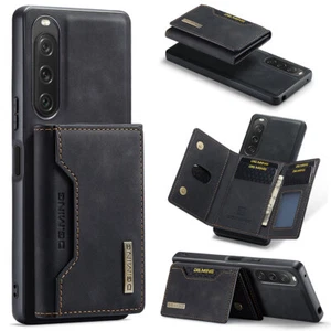 Custodia magnetica in pelle portafoglio antiurto 2 in 1 per Sony Xperia 1 5 10 V VI - Foto 1 di 58