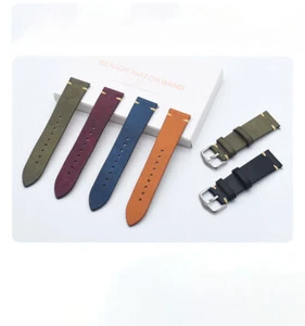 Wristband 18-24mm Watch Strap Men Women Band Quick Release Genuine Leather - Picture 1 of 21