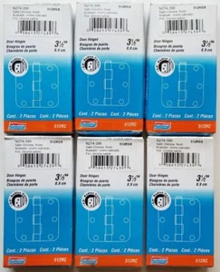 Door Hinges 3 1/2" Qty 6 Pair National N274-399 512RC - Picture 1 of 5