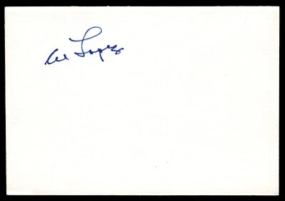 Al Lopez Baseball Signed Auto Autograph 3.5 x 5 Index Card No COA - Image 1 of 2