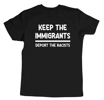 Camiseta anti-racista Keep The Immigrants Deport The Racists infantil juvenil - Imagem 1 de 2