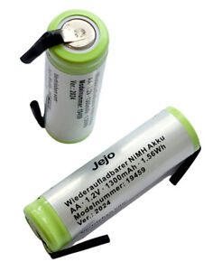 Bateria jednoogniwowa NiMH AA 1,2V 1300mAh 50x14,5mm z lutownicą w kształcie litery U