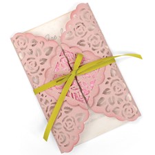 Sizzix Thinlits Die Rose Lace Gatefold Card