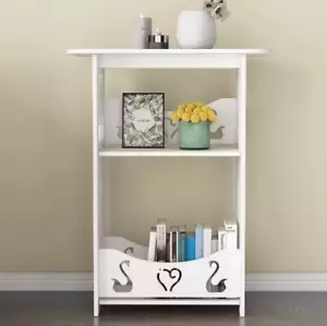 3-Tier PVC Side Table Small Nightstand for Living Room Garden Kitchen Bedroom - Picture 1 of 6