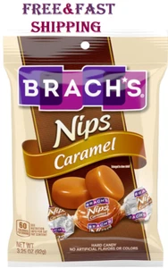 Caramelo duro con sabor a caramelo Brach's Nips, 3,25 onzas, paquete de 12 - Imagen 1 de 6