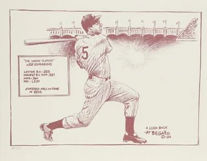 Bill Gallo, Joe DiMaggio (Hall of Fame) from A Look Back portfolio, Lithograph, - Picture 1 of 3