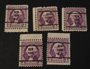 5 - 1932 US Stamps - Scott #720 3 Cent - Precancels - Used - New York, NY - Picture 1 of 2