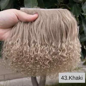 Puppenperücken Natürliche Mongolei Lammfell Locken Reihen Für BJD SD Puppen - Bild 1 von 36