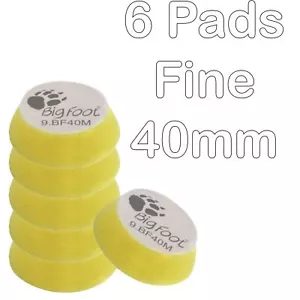 Paquete de 6 almohadillas de espuma de pulido fino amarillas Bigfoot iBird Nano 30/40 mm - Imagen 1 de 1
