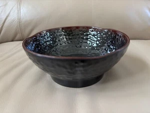 3708TM Wave Tenmoku Black Soup Bowl Set of 4 - Picture 1 of 2