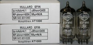 EF86 Mullard "O" Getter Made in Gt.Britain Amplitrex Tested Qty 1 Match Pair - Picture 1 of 8