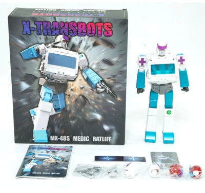 X-Transbots MX-48S Ratliff Mirror G1 Ratchet Action Figure Model Statue in stock - Image 1 of 4