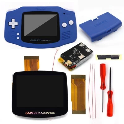 MARKENLOS Hispeedido GBA IPS V5 LCD Kits W/1800mAh battery For Game Boy Advance Housing