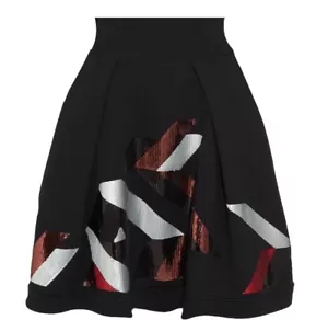 Just Cavalli Sequin-Embellished Stretch Cotton-Blend Mini Skirt - Picture 1 of 11