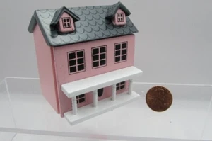 Dollhouse Miniature Wooden Toy Pink Dollhouse for your Dollhouse ART428 - Picture 1 of 3