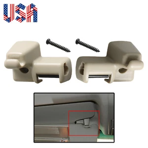 A Pair Sun Visor Retainer Clip Beige for Land Rover Range Rover L322 2003-2012 - Picture 1 of 11