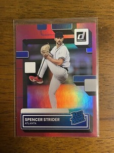 2022 Donruss Holo Red #76 Spencer Strider Rated Rookie Braves