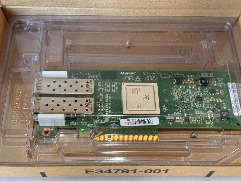 HP QLE2562-HP 489191-001 FC 82Q 8Gb 2-Port PCI-E-2.0x8 Controller PX2810403-20 - Image 1 of 3