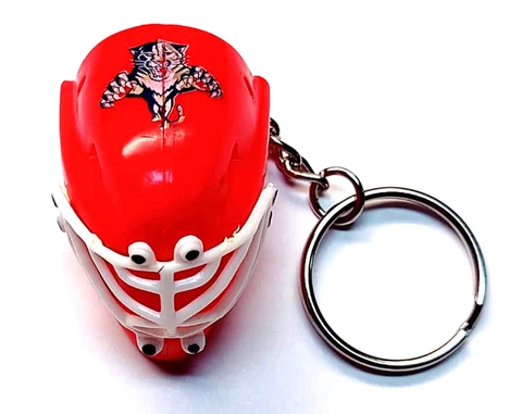 FLORIDA PANTHERS HOCKEY MINI TEAM GOALIE MASK KEYCHAIN 1.5" TALL NHL LICENSED Cover