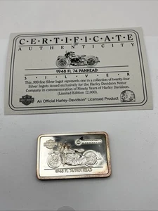 Harley Davidson 1948 FL 74 Panhead .999 Silver Ingot - Picture 1 of 8