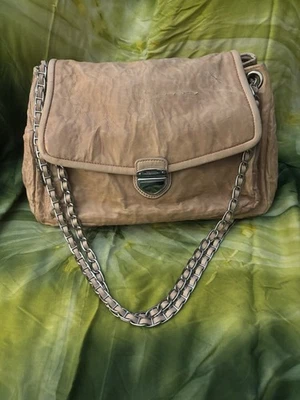 Authentic PRADA Leather Shoulder Bag Pink Beige F7360 - Image 1 of 4