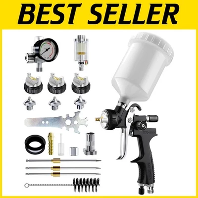 Professional HVLP Air Spray Gun - 1.3/1.5/1.7mm Nozzles - Image 1 of 4