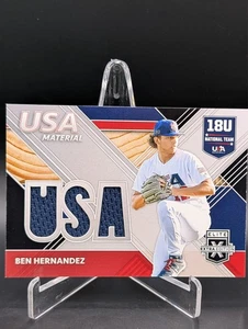 2020 Elite Extra Ben Hernandez Game Used "USA" Trikot Material - Bild 1 von 2