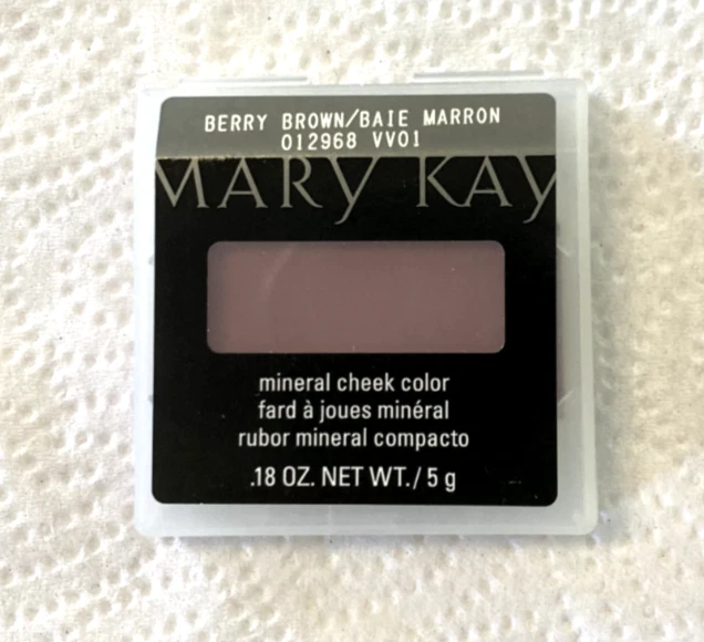 New In Package Mary Kay Mineral Cheek Color Blush Berry Brown Full Size - Image 1 of 1