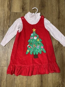 Buen Lad Vestido de Navidad de Pana Roja con Cuello de Tortuga Lunares Rojo y Blanco  - Imagen 1 de 5