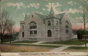 Clarion,PA Chapel & Gymnasium State Normal School c1910 Pennsylvania Postcard - Picture 1 of 2