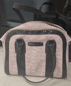 Antler Overnight/Cabin Bag 36cm x 30cm x 17cm Pink with Grey Trim Lightly used - Picture 1 of 8