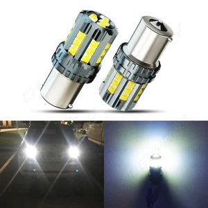 2pcs 1156 LED Bulbs BA15S P21W 7506 Reverse Backup Light 6000K High Power - Picture 1 of 11
