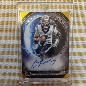 CJ STROUD 18/50 SP 2024 Topps Cosmic EQUINOX INTERESTELAR DORADO EN TARJETA AUTOMÁTICO - Imagen 1 de 5