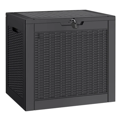 NUNU LAB 31 Gallon Outdoor Storage Box Waterproof,Indoor Outside Deck Box,Backyard Sto...