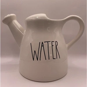 RAE DUNN " WATER " Watering Can/Pitcher Cream Color With Black Letters - Picture 1 of 7