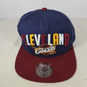 Mitchell & Ness Cleveland Cavaliers Cavs Side Patch Maroon Snapback Hat New - Picture 1 of 3