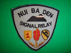 US Army Joint Signal Relay At NUI BA DEN Black Virgin Patch From Vietnam War Era - Picture 1 of 3