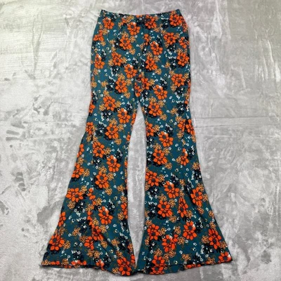 Free People Floral Flare Pants Can't Take My Eyes Off You Boho Festival XS 26" - Image 1 of 4
