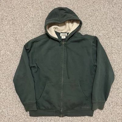 LL Bean Sudadera con Capucha Para Hombre Talla Mediana Katahdin Iron Works Cremallera Completa Sudadera Sherpa Foto 1 de 4